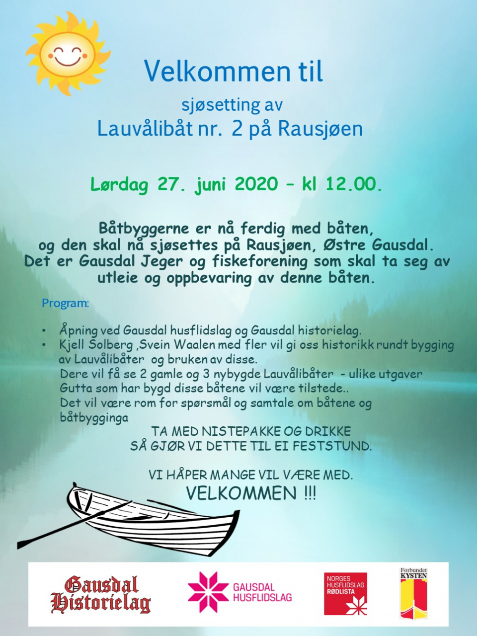 Sjøsetting av Lauvålibåt - 27. juni 2020